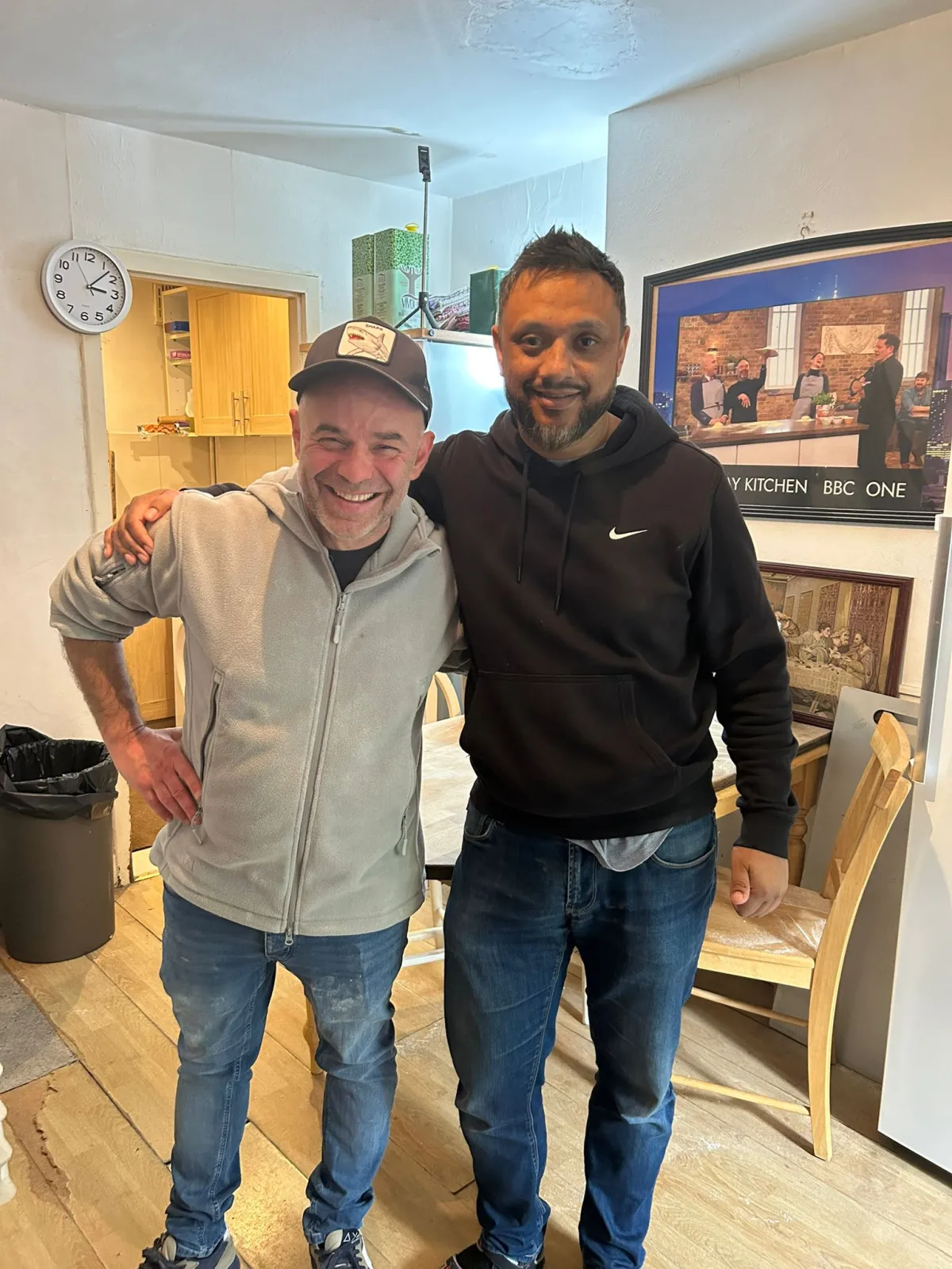 Pizza Press team member with pizza maker Massimo Nocerino
